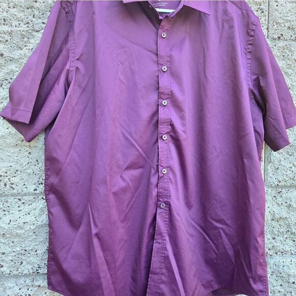 Men's MIX&NY purple, button-down casual dress shirt - Picture 7 of 16